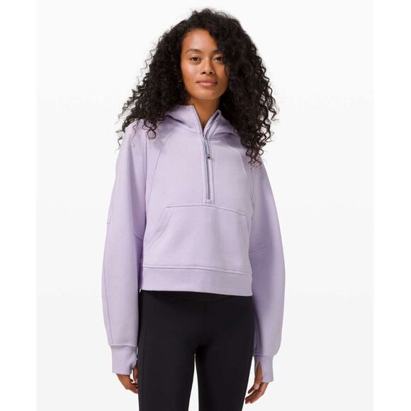 lululemon athletica Tops - Lululemon Scuba Oversized 1/2 Zip Hoodie in Lavender Dew